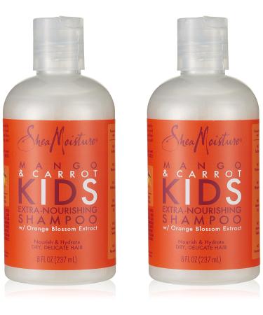 Shea Moisture Kids Shampoo 8 Ounce Mango/Carrot Extra Nourishing (236ml) (2 Pack)
