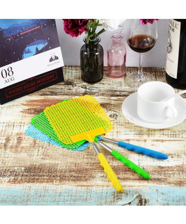 JOYOUSNESS (3 Pack) Fly Swatter Strong Flexible Manual Swat Set Pet Swatter Pack Plastic Stainless Steel Extendable Durable Telescopic Handle - Buy Online on GoSupps.com