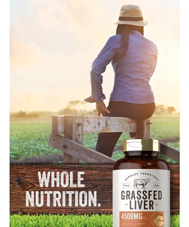 Herbage Farmstead Grassfed Beef Liver Capsules 4500mg | 250 Count | Non-GMO & Gluten-Free - Buy Online on GoSupps.com