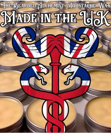 Orange 15ml Moustache Wax | Strong Hold & Nourishing Vitamin E | All Natural Ingredients | Made in the UK by The Bearded Alchemist - Buy Online on GoSupps.com