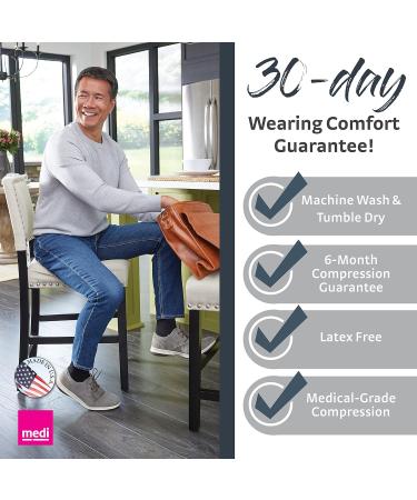 Mediven for Men Select Knee High Compression Stockings - 20-30 mmHg Closed Toe Grey | International Shipping Available - Buy Online on GoSupps.com