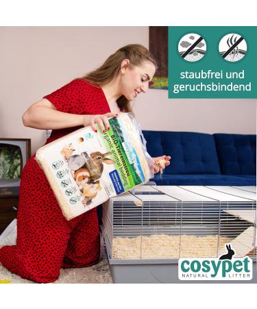 Cosypet Animal Inlet Flakes for Rabbits Hamsters & Rodents - 100% Organic Wood Litter Absorbent & Odor-Binding (6.4kg 2x3.2kg) - Buy Online on GoSupps.com