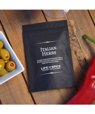 Life of Spice Italian Herbs | Great Italian Herb Blend | (20g) with Recipe Card | Oregano Thyme Rosemary & Basil | Ratatouille/Roasted Veg | Trattoria style Pizza & Pasta | All Natural/Gluten Free - Buy Online on GoSupps.com