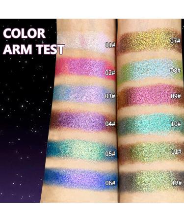  Lestpola Chameleon Glitter Eyeshadow Red Purple Metallic Effect Intense Shine Long Lasting Fine Texture Highly Pigmented Holographic Glitter Eyeshadow Makeup 04 - Buy Online on GoSupps.com