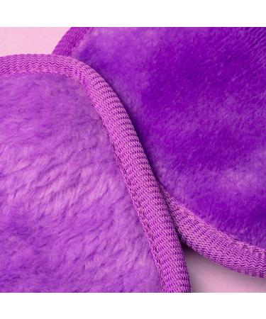 Washable Reusable Make-Up Removal Pads | Lilly Skin Microfiber Towels Box of 7 - Intensive Violet - Buy Online on GoSupps.com