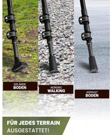 Premium Nordic Walking Sticks Rubber Buffers for Asphalt - 14 Universal Accessories for Trekking & Hiking Sticks - Buy Online on GoSupps.com