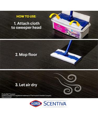 Clorox Scentiva Tuscan Lavender & Jasmine Disinfecting Wet Mop Pad 24 Count - Pack of 2 - Buy Online on GoSupps.com
