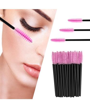 Profico 50 Disposable Eyelash Brushes Set | Black & Pink Mascara Applicators for Eyelash Extensions - Buy Online on GoSupps.com