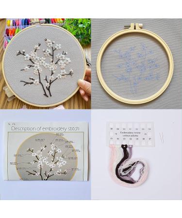 Silentsea 3 Sets of Embroidery Starter Kits for Beginners - Embroidery Cloth, Hoop, Needle & Manual Included - DIY Tools for Multicolor Embroidery - Buy Online on GoSupps.com