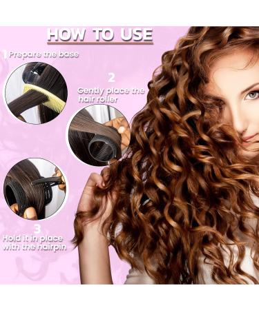 Mirzian 12Pcs Jumbo Hair Rollers - Heatless Self Grip Velcro Curlers with Duckbill Clips for Long & Short Hair (50mm) - Buy Online on GoSupps.com