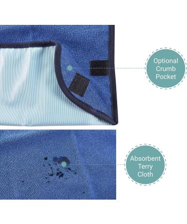 2 Pack Adult Bibs - Reusable Washable Cotton Terry Cloth Aprons for Elderly, Seniors, Disabled | Practical Clothing Protectors - Buy Online on GoSupps.com