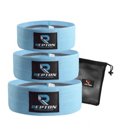 3 Sets Resistance Bands | Glutes Hips and Legs Exercise Band | Ideal for Home Gym Fitness Yoga Pilates & Workout | Women and Men Non-Slip Booty Band | Physio Resistant Loop Sky Blue