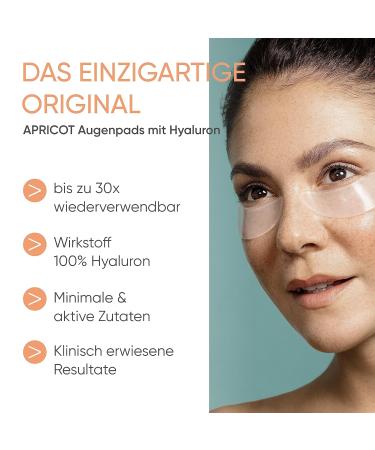 Apricot Eye Pads with Hyaluronic Acid | Anti-Aging Reusable Silicone Eye Care Pads | International Shipping Available - Buy Online on GoSupps.com