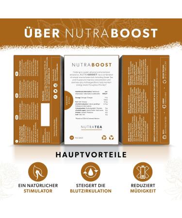 Nutra Tea NutraBoost - Ashwagandha Tea for Stress Relief & Endurance | 60 Reusable Bags | Stress-Free Tea 3-Pack - Buy Online on GoSupps.com