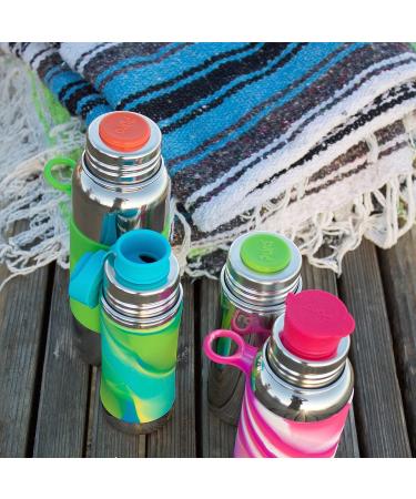 Pura Sport Mini Bottle 11oz w/Sleeve & Silicone Big Mouth Top - Stainless Steel Leak-Proof for Kids - Monster Design - Buy Online on GoSupps.com