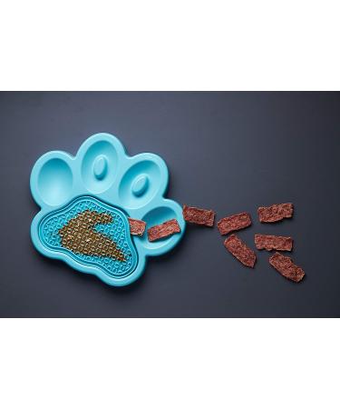 PetDreamHouse PAW 2-in-1 Slow Feeder Interactive Bowl & Lick Mat - Blue - Buy Online on GoSupps.com
