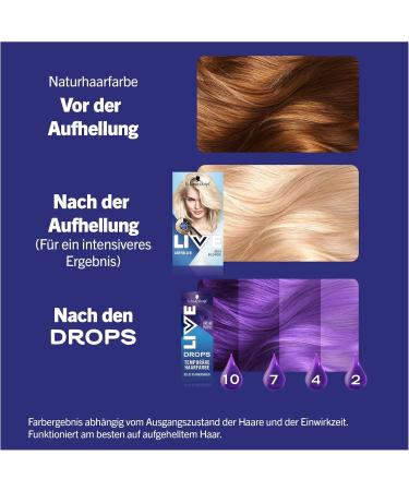  LIVE Schwarzkopf Live Color Drops Orchid Purple (30ml) Dosable Color Drops for a Custom Look Dye Mix with Conditioner Temporary Hair Dye Lasts Up to 12 Washes - Buy Online on GoSupps.com