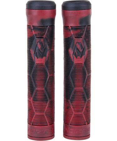Fuzion Pro Scooters Hex Grips BMX Bike Grips - Black & Red Swirl - Buy Online on GoSupps.com