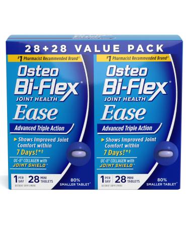 Osteo Bi-Flex Ease Advanced Triple Action with Vitamin D Joint Supplements, Mini-Tablets, 28 Count, Pack of 2 28 Count (Pack of 2)