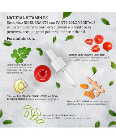 Optima Naturals Srl Facial serum with regenerating vitamin B5 helps protect the skin against UV rays and pollution 30 ml Colors of Life - Buy Online on GoSupps.com