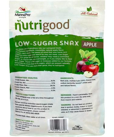 Nutrigood Low-Sugar Snax Horse Treats - Apple Flavor | 4 lbs - Buy Online on GoSupps.com