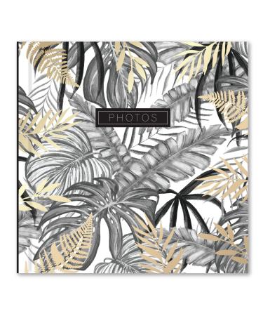 Karrma Ltd. Photo Album 200 Photo pockets Suitable for photos size 6''x4'' Memo Section a Stiff Backed Padded Cover Slip in Pockets Gold Leaves (7592)