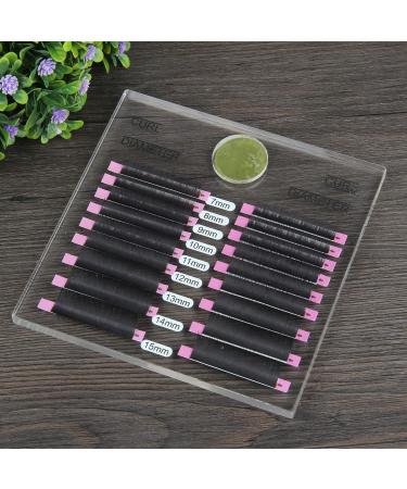Chrontier Double Row Eyelash Extension Pallet with Jade Stone | Acrylic Holder Stand for Individual False Lashes - Professional Clear Tray - Buy Online on GoSupps.com