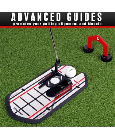 CHAMPKEY Premium Golf Putting Mirror with Durable Rubber Backing and Gates - Includes Cover Mirror for Alignment Practice - Buy Online on GoSupps.com