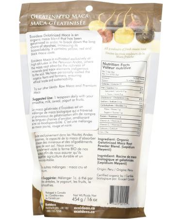 Ecoideas Organic Gelatinized Maca 454g 454 g (Pack of 1) - Buy Online on GoSupps.com