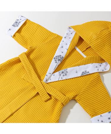Shop Pepi 100% Cotton Unisex Children's Bathrobe - Made in Poland | Hooded Baby Bathrobe for Boys & Girls | Indian Summer Honey Size S - Buy Online on GoSupps.com