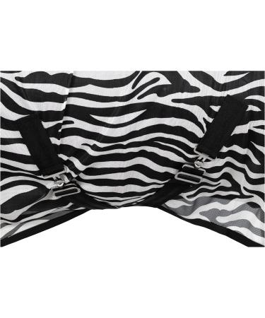RL24 Zebra Flying Ceiling Horse Blanket | Tear-Resistant Fine-Meshed WeideDecke | Insect Protection & Extra Long Pages | Outdoor Use | 125cm Black & White - Buy Online on GoSupps.com