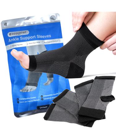 Azengear ankle bandage (2 pairs)-Plantar fasciitis socks fast footage relief foot vault-brain support for Achilles tendon for men and women (XXL) XXL black (2 pairs)