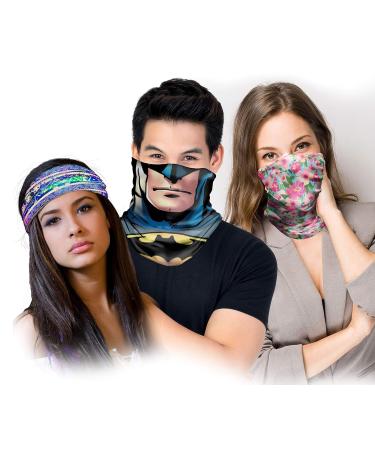 Superman Hair and Face Wrap: Multifunctional Bandanna, Headband, Scarf, Neck Gaiter, Balaclava - 9 x 18 x 0.1 - Buy Online on GoSupps.com