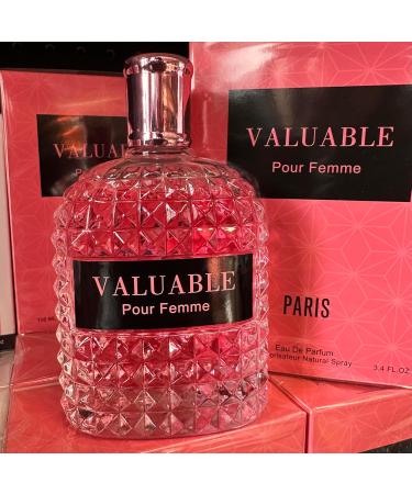 Valuable Pour Femme Paris Eau De Parfum Natural Spray 3.4 FL. OZ. pink Crystal Bottle - Buy Online on GoSupps.com