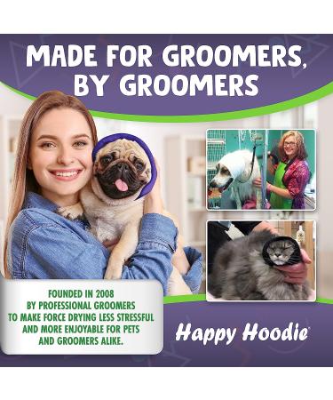Happy Hoodie for Dogs & Cats - 2 Pack - Grooming & Force Drying Miracle Tool - Anxiety Relief & Calming - Purple - Buy Online on GoSupps.com