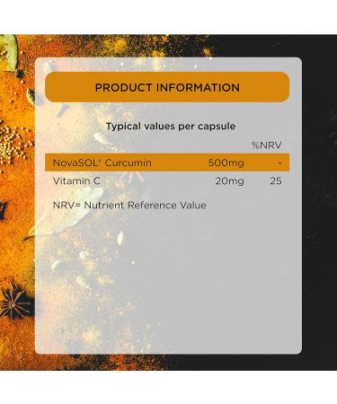 Healthspan Opti-Turmeric 500mg Liquid Curcumin Capsules - Cartilage Formation & Immune Health Support - 30ct - Buy Online on GoSupps.com