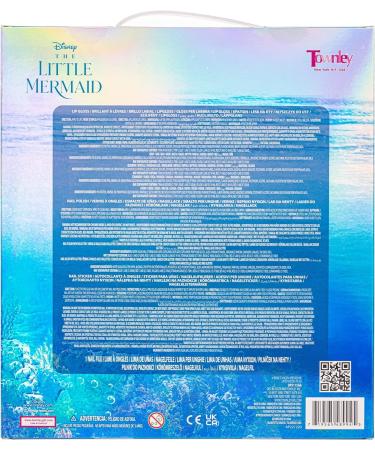 Townley Girl Disney The Little Mermaid Sparkly Makeup Set for Girls - 11 Pcs, Lip Gloss, Nail Polish, Stickers | Ideal for Parties, Sleepovers | Birthday Gift for Girls 3 Yrs - Buy Online on GoSupps.com