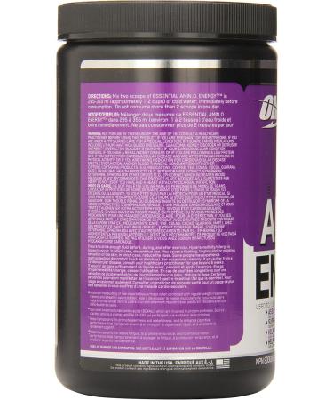 OPTIMUM NUTRITION ESSENTIAL AMINO ENERGY Concord Grape Preworkout and Essential Amino Acids with Green Tea and Green Coffee Extract 30 Servings 270.0 g (Pack of 1) - Buy Online on GoSupps.com