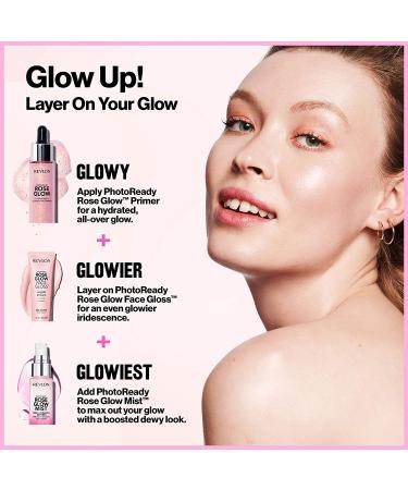 REVLON PhotoReady Rose Glow Face Primer Mist | Hydrating Spray with Super Fruit Complex | 1.2 fl. oz - Buy Online on GoSupps.com