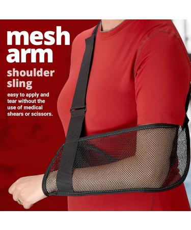 Mesh Arm Shoulder Sling - Adjustable Shoulder Immobilizer & Arm Brace for Rotator Cuff Injury - Men & Women Support - Buy Online on GoSupps.com