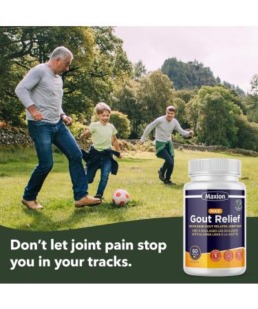 Maxion Gout Relief Capsules to Relieve Pain Manage Inflammation and Reduce Uric Acid Potent Antioxidant 60 Capsules 1 - Buy Online on GoSupps.com