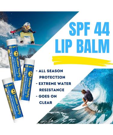 SPF 44 Waterproof Lip Balm with Vitamin E - Broad Spectrum UV Protection for Lips - Vanilla, Family 4 Pack - Buy Online on GoSupps.com