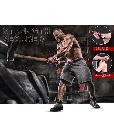 RDX Wrist Bandages for Fitness & Strength Training - IPL UPA Approved 45cm Wrist Wraps for Weightlifting - Full Black - Buy Online on GoSupps.com