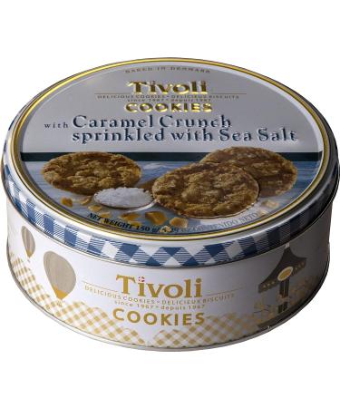Jacobsens of Denmark Tivoli Caramel Crunch & Sea Salt Cookies 150g - Traditional Biscuit Tin Gift for Women Men & Kids - Buy Online on GoSupps.com