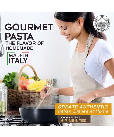 Morelli Organic Garlic and Basil Linguine - Handmade Gourmet Pasta from Italy, 8.8oz - Buy Online on GoSupps.com