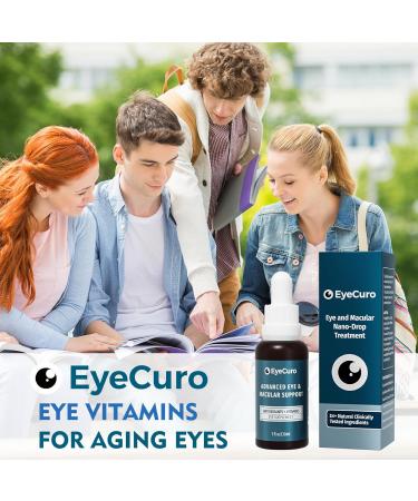 EyeCuro Eye Vitamin & Mineral Supplement Contains Lutein Vitamin A Vitamin E Vitamin C Zeaxanthin Astazanthin Zinc & More 30ml - Buy Online on GoSupps.com