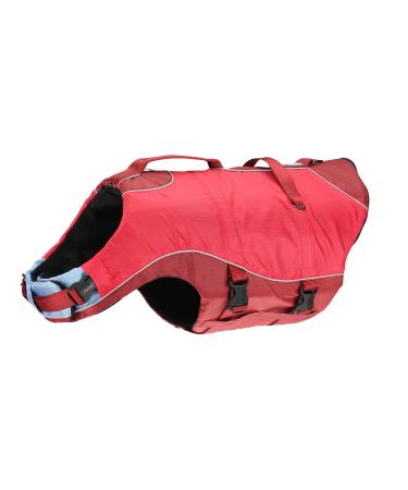 Kurgo Surf 'n Turf Dog Life Jacket Flotation Vest for Dogs Reflective Adjustable Large-Red Red Large - Buy Online on GoSupps.com