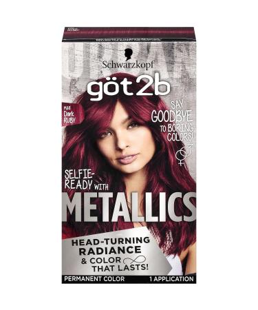 Schwarzkopf Got2b Metallics M68 Dark Ruby Permanent Hair Color - Vibrant Shade - Buy Online on GoSupps.com