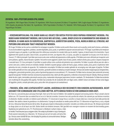 Pul Biber 500g (1.1lb) Chilli Flakes - 100% Natural Paprika Flakes - Additive-Free - Buy Online on GoSupps.com