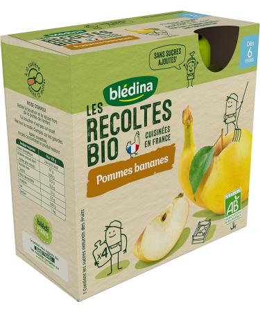 Bl dina Les R coltes Bio 24 Bottles Apple/Bananas Mixed Desserts (Pack of 6 x 4 Bottles) - Buy Online on GoSupps.com